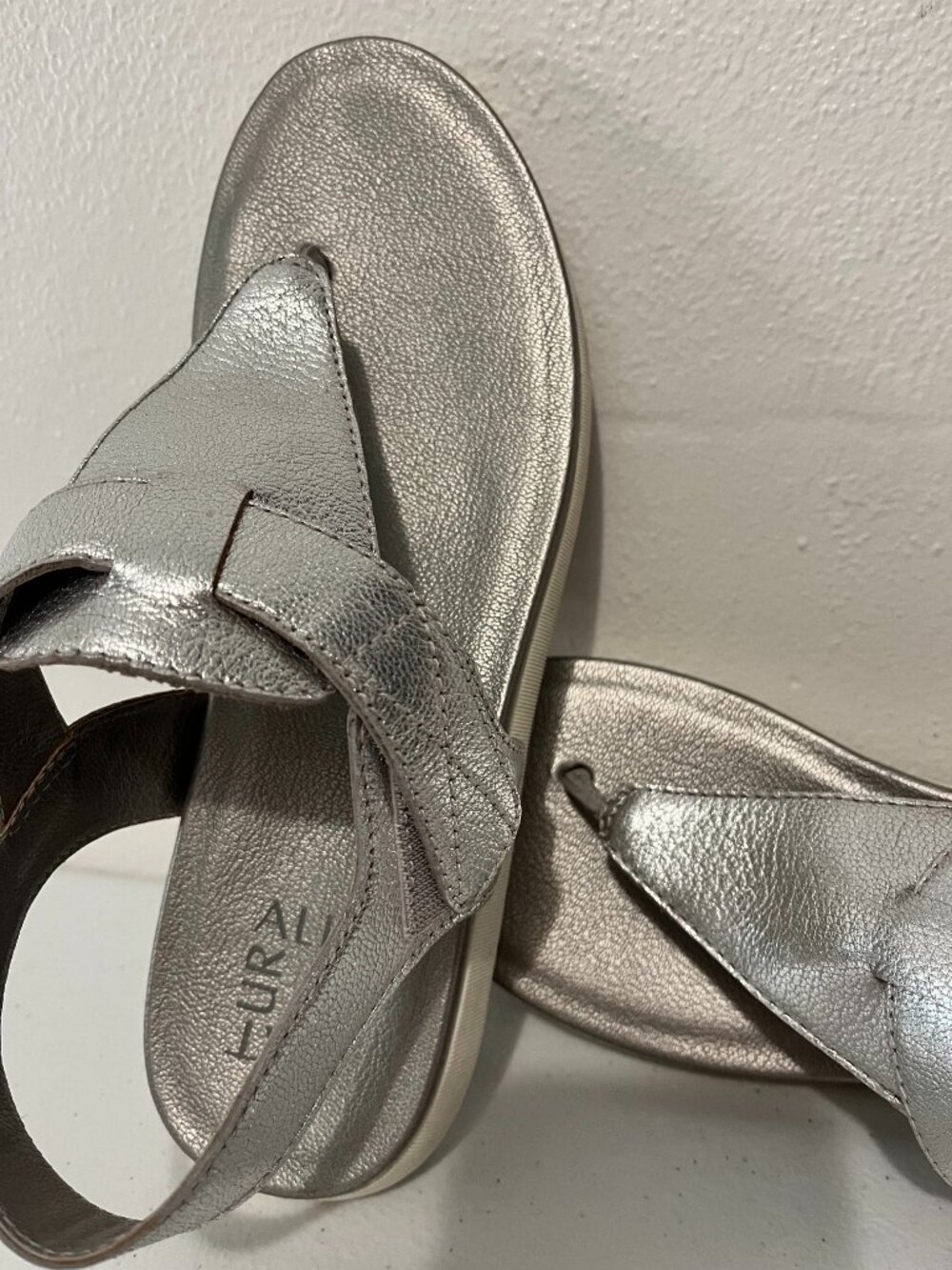 EUC Naturalizer silver sandals